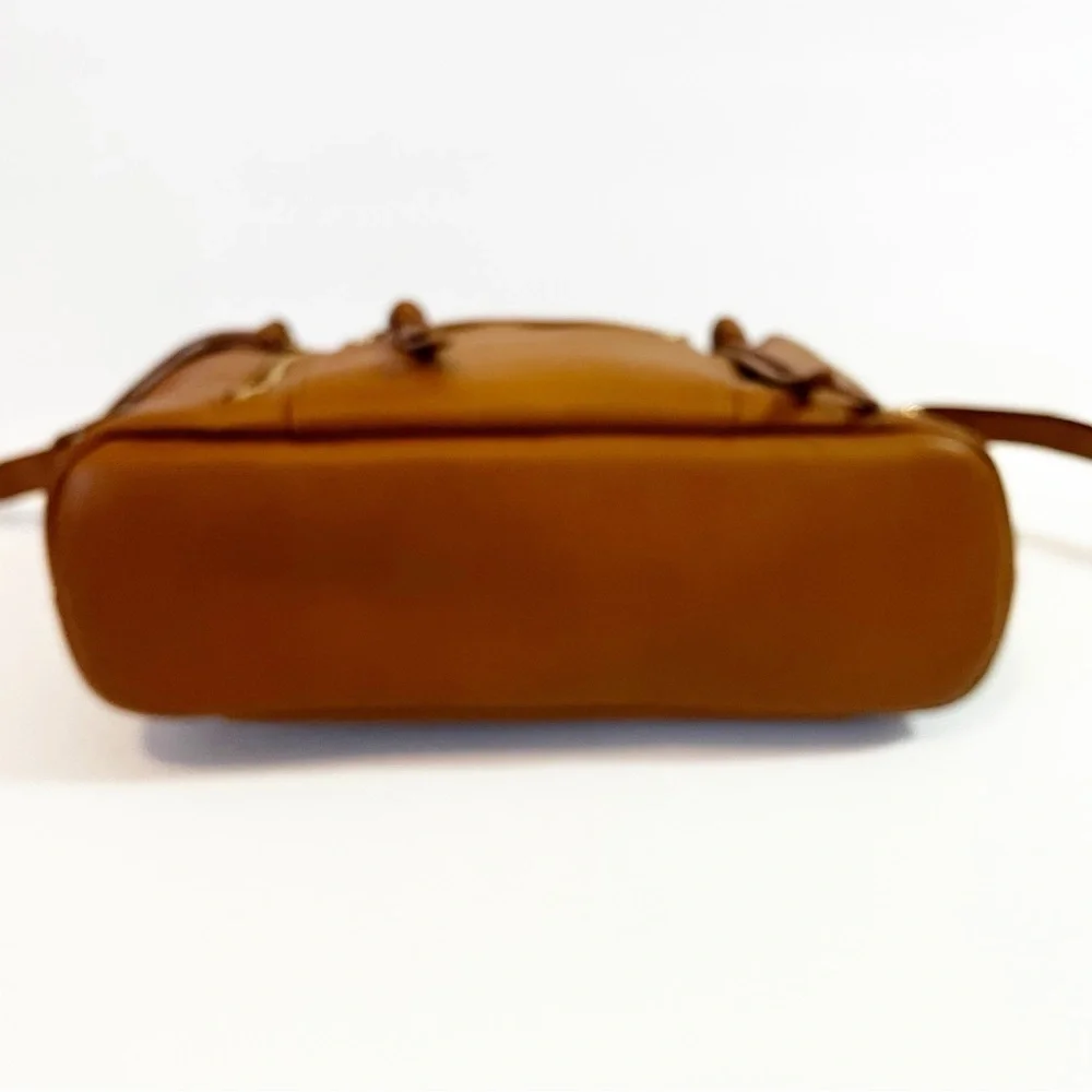 Brown Faux Vegan Leather Stroller Organizer Caddy Insulated Drink Holder Durable